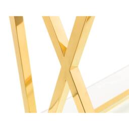 Cheshire Monaco Console Table in Glass & Gold - thumbnail 3