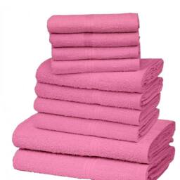 K Collection Egyptian Cotton Towel Set (Pack of 10) in Pink - thumbnail 1