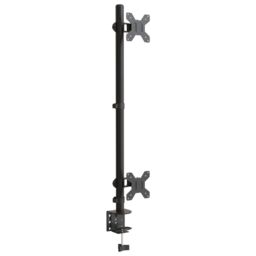 Berkfield Home Dual Monitor Stand Black Steel VESA 75/100 mm - thumbnail 3