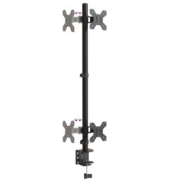 Berkfield Home Dual Monitor Stand Black Steel VESA 75/100 mm - thumbnail 7