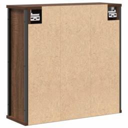 Berkfield Home Bathroom Wall Cabinet with Mirror Brown Oak 60x21x60 cm - Size: 60 x 21 x 60 cm - thumbnail 7