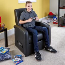 X Rocker Premier Jr Ottoman Gaming Armchair with 2.1 Audio & Storage in Black - thumbnail 2