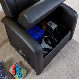 X Rocker Premier Jr Ottoman Gaming Armchair with 2.1 Audio & Storage in Black - thumbnail 4