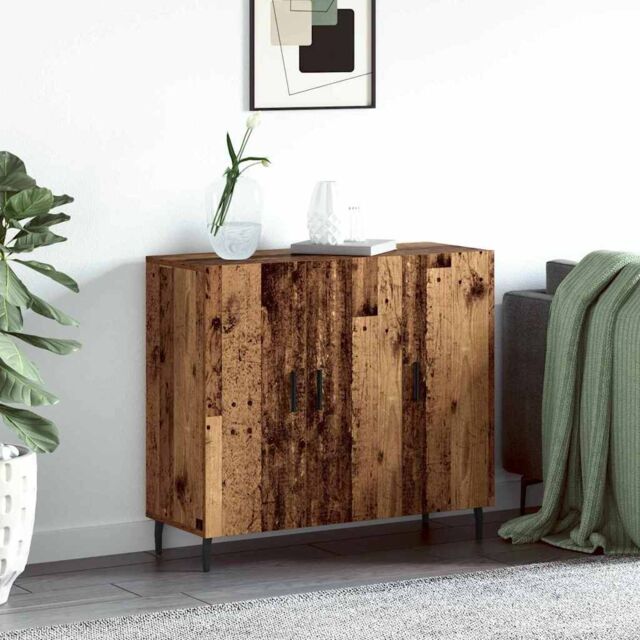Berkfield Home Sideboard with Storage with Door Brown 90 x 34 x 80 cm Engineered wood - image 1