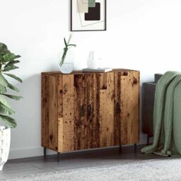 Berkfield Home Sideboard with Storage with Door Brown 90 x 34 x 80 cm Engineered wood - thumbnail 1