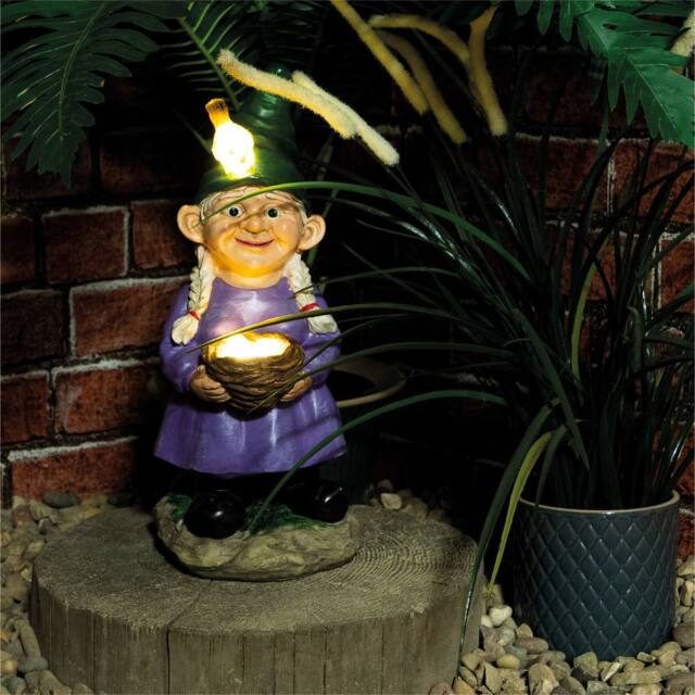 St Helens Female Gnome with Egg Basket in Purple - image 1