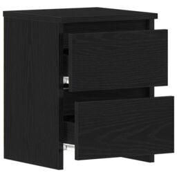 Berkfield Home Bedside Cabinets with Drawers 2 pcs Black Oak 30x30x40 cm - Size: 30 x 30 x 40 cm - thumbnail 5
