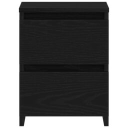 Berkfield Home Bedside Cabinets with Drawers 2 pcs Black Oak 30x30x40 cm - Size: 30 x 30 x 40 cm - thumbnail 6