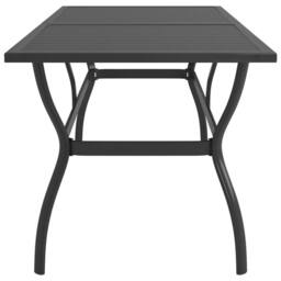 Berkfield Home Garden Table Anthracite 190x80x72 cm Steel in Black - Size: 190 x 80 x 72 cm - thumbnail 3
