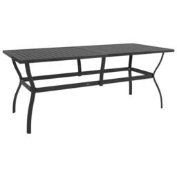 Berkfield Home Garden Table Anthracite 190x80x72 cm Steel in Black - Size: 190 x 80 x 72 cm