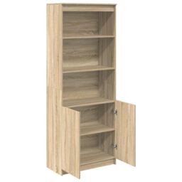 Berkfield Home Highboard Sonoma Oak 70x35x180 cm Engineered Wood in Brown - Size: 70 x 35 x 180 cm - thumbnail 5