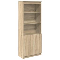 Berkfield Home Highboard Sonoma Oak 70x35x180 cm Engineered Wood in Brown - Size: 70 x 35 x 180 cm - thumbnail 2