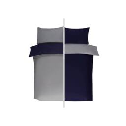 Voltico Reversible Duvet Cover Set - Double & King Sizes, 4 Colour Options in Dark Navy - thumbnail 5