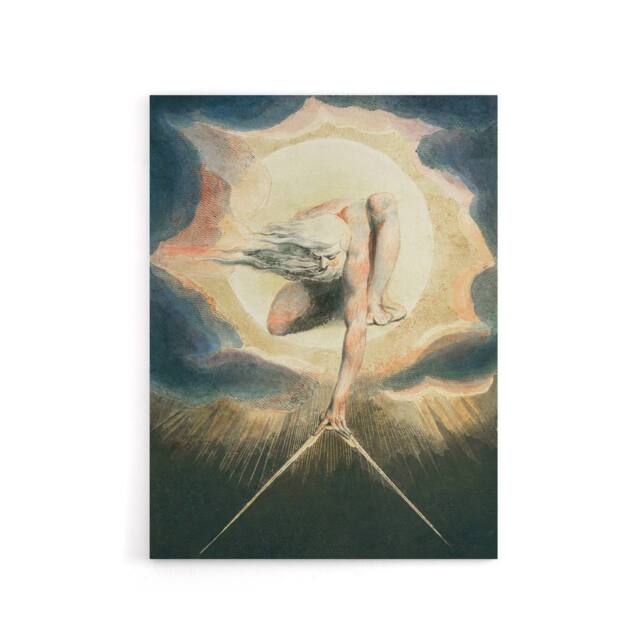 "Artery8 Ancient of Days Setting Compass to Earth Blake Canvas Wall Art Print - Size: W18"" x H24""" - image 1