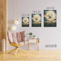 "Artery8 Ancient of Days Setting Compass to Earth Blake Canvas Wall Art Print - Size: W18"" x H24""" - thumbnail 4