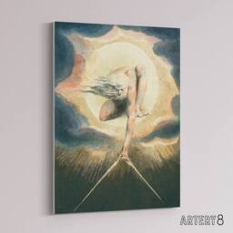 "Artery8 Ancient of Days Setting Compass to Earth Blake Canvas Wall Art Print - Size: W18"" x H24""" - thumbnail 2