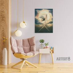 "Artery8 Ancient of Days Setting Compass to Earth Blake Canvas Wall Art Print - Size: W18"" x H24""" - thumbnail 3