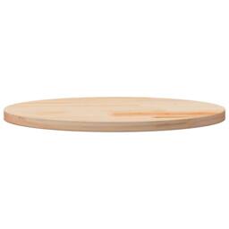 Berkfield Home Table Top Ã˜70x2.5 cm Solid Wood Pine in Light Tan - Size: 70x2.5 cm