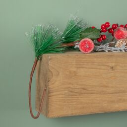 Samuel Alexander 1.5m Christmas Garland with Red Berries, Frosted Apples & Pinecones in Green - thumbnail 7