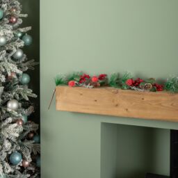 Samuel Alexander 1.5m Christmas Garland with Red Berries, Frosted Apples & Pinecones in Green - thumbnail 6