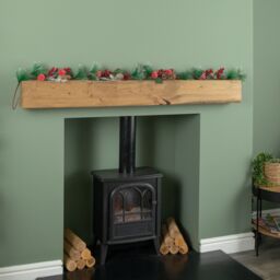 Samuel Alexander 1.5m Christmas Garland with Red Berries, Frosted Apples & Pinecones in Green - thumbnail 3