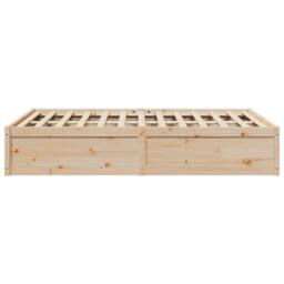 Berkfield Home Bed Frame without Mattress 140x200 cm Solid Wood Pine in Natural - thumbnail 5