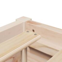 Berkfield Home Bed Frame without Mattress 140x200 cm Solid Wood Pine in Natural - thumbnail 7