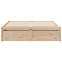 Berkfield Home Bed Frame without Mattress 140x200 cm Solid Wood Pine in Natural - thumbnail 4