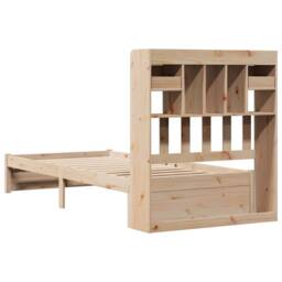 Berkfield Home Decorative Bookcase Bed without Mattress 75x190cm Small Single So in Natural - thumbnail 8