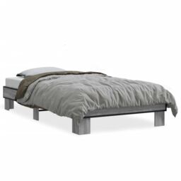 Berkfield Home Bed Frame without Mattress Grey Sonoma 90x200 cm - thumbnail 2