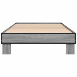 Berkfield Home Bed Frame without Mattress Grey Sonoma 90x200 cm - thumbnail 4