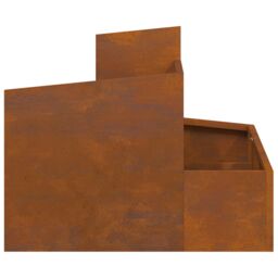 Berkfield Home Pots & Planters Corten Steel Medium Durable Metal Planter in Brown - thumbnail 7