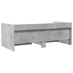 Berkfield Home Daybed with Drawers without Mattress Concrete Grey 75x190 cm Small Single - thumbnail 6