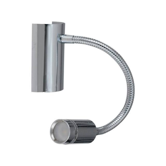 Netlighting KEPLER LED Reading Light Chrome 100lm 3000K 6x9x32cm in Silver - Size: 6 x 9 x 32 cm