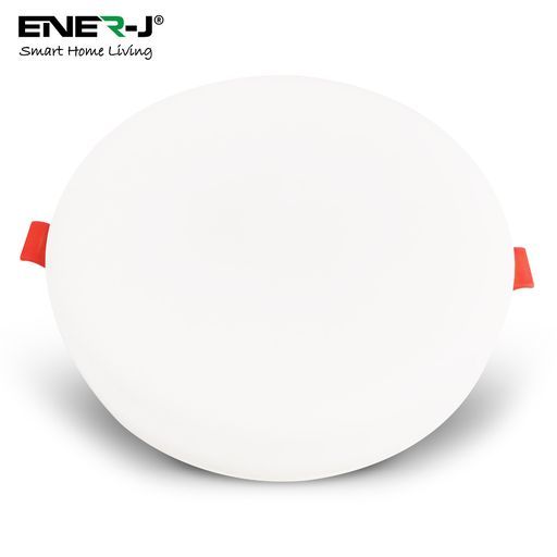 ENER-J 12W Frameless Recessed-Surface Super LED Panel, 105mm, Round, 6000K (pack of 4) in White - Size: 25 cm diameter x 19 cm high - image 1