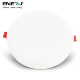 ENER-J 12W Frameless Recessed-Surface Super LED Panel, 105mm, Round, 6000K (pack of 4) in White - Size: 25 cm diameter x 19 cm high - thumbnail 1
