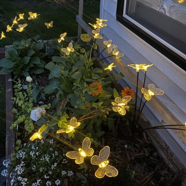Bright Zeal Set of 4 Firefly Solar Garden Lights in Yellow - image 1
