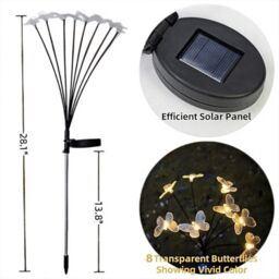 Bright Zeal Set of 4 Firefly Solar Garden Lights in Yellow - thumbnail 4