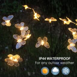 Bright Zeal Set of 4 Firefly Solar Garden Lights in Yellow - thumbnail 3