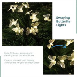 Bright Zeal Set of 4 Firefly Solar Garden Lights in Yellow - thumbnail 6