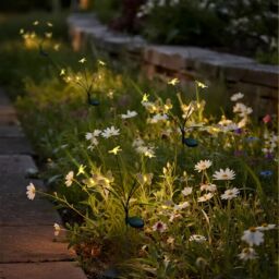 Bright Zeal Set of 4 Firefly Solar Garden Lights in Yellow - thumbnail 7