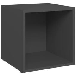 Berkfield Home TV Cabinets 2 pcs Grey 37x35x37 cm Engineered Wood - Size: 37 x 35 x 37 cm - thumbnail 1