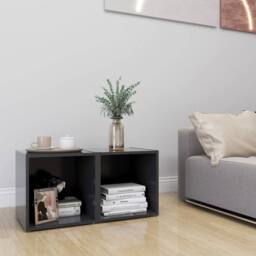 Berkfield Home TV Cabinets 2 pcs Grey 37x35x37 cm Engineered Wood - Size: 37 x 35 x 37 cm - thumbnail 7