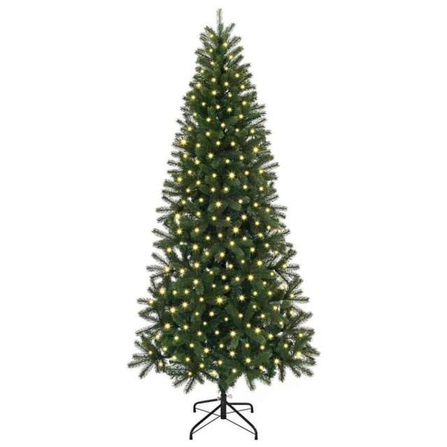 Berkfield Home Elegant Artificial Christmas Tree with 300 LEDs Green 180 cm PE a - image 1