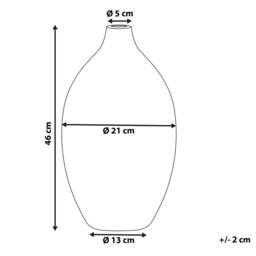 Wyld and Coco 46cm Black and White Terracotta Vase - thumbnail 3