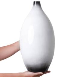 Wyld and Coco 46cm Black and White Terracotta Vase - thumbnail 4