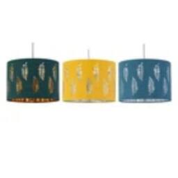 Kelvenix Modern 15cm Table Lamp Shade with Fern Leaf Cut Out Design in Yellow