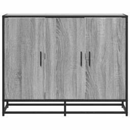Berkfield Home Sideboard Grey Sonoma 94x35x76 cm Engineered Wood - Size: 94 x 35 x 76 cm - thumbnail 4