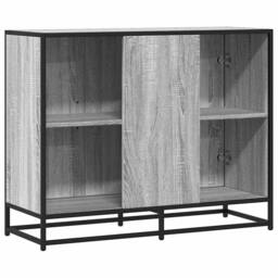 Berkfield Home Sideboard Grey Sonoma 94x35x76 cm Engineered Wood - Size: 94 x 35 x 76 cm - thumbnail 6