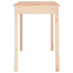 Berkfield Home Dining Table 110x55x75 cm Solid Wood Pine in Brown - Size: 110 x 55 x 75 cm - thumbnail 4